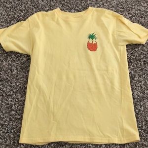 yellow pineapple cheer tee